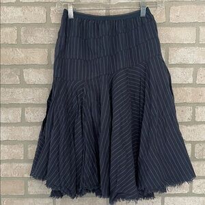 Fossil Navy Pinstripe Skirt size 6
